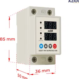 aziot AZ1PVA1 Over/Under Voltage Protection 220V, 63A with Auto Re-Connect LED Display image 4