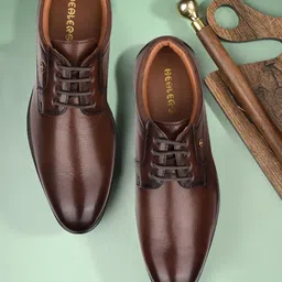 liberty Healers UVI-22 Formal Lacing Shoes With Softy Leather | PU Sole Modern & Stylish Derby For Men image 1