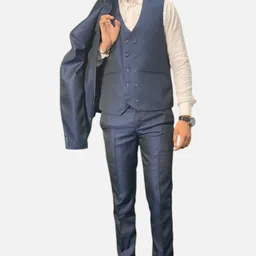 gargian master cut Men Single Breasted Solid Suit image 4