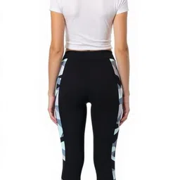 coolest fashion Striped Women Black Tights image 2