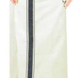 YETTALAN Mens Cream Dhoti-Black Thick Border Cotton Temple Wear Dhoti 2.00 Meters Solid Men Dhoti-picture-21