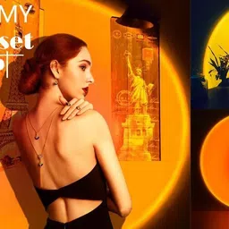 juloxi Sunset Projection Lamp LED Night Lights, 360° Rotation Height Adjustable Romantic Floor Lamp Projector for Home Party Festival Decorate Night Lamp image 5