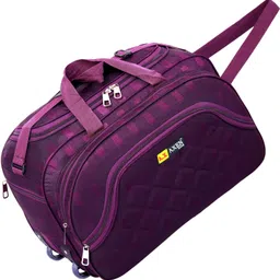 60 L Strolley Duffel Bag - 60 Ltr Duffel Bag - Purple - Large Capacity-image-2