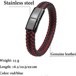 tashi creation Leather Silver Bracelet image 5