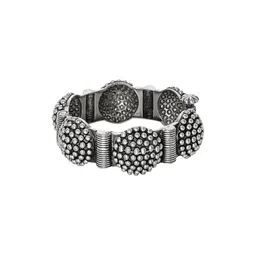 TEEJH Women Silver-Toned Set Of 3 Stacked Oxidized Bangle-Style Bracelet image 5