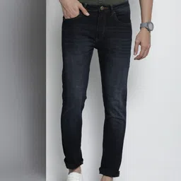 the indian garage co. Men Skinny Mid Rise Blue Jeans-picture-11