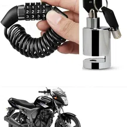 autognix Helmet Lock With Stainless Steel Heavy Duty Disc Brake Lock For Yamaha SZ X Combo-picture-35