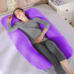 mom's moon Premium Ultar Soft U Shaped Microfibre Solid Pregnancy Pillow Pack of 1 image 4