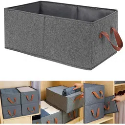 vagmi store Storage Box Container 2 Multipurpose Foldable Cloth Organizer Storage Box image 5
