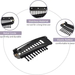 honey accessories 6Pcs Chunni Dupatta Clips with Safety Pin, 10-Teeth Strong Chunni Grip Hair Clip Hair Pin image 3