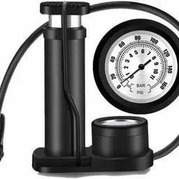 grafton Foot Activated Floor Pump with Gauge Cycle Air Pump Mini Portable (80PSI) Bicycle, Car, Ball, Football Pump Pump-picture-19