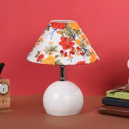 Multicolour Shade Table Lamp With Metal Base By Foziq image 2
