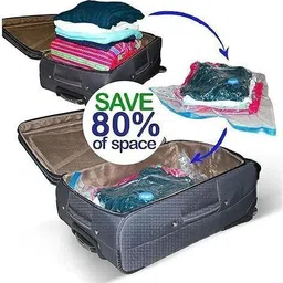 jerito Vacuum Bag, Vacuum Bags for Clothes with Pump(2 Medium +2 Large+1 Extra Large) Travel Storage Vacuum Bags image 4