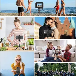 Gentle e kart R1-L Portable Selfie Stick with Mini 3 Legs Tripod Stand with Long Extendable Bluetooth Selfie Stick image 2