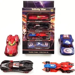 bbg Pull Along Avenger Car pack 4 mini eacers metal car-DZC92 image 2