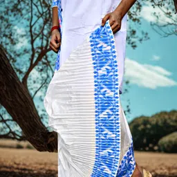 GOURI COLLECTIONS Jamdani Readymade Dhoti Pants (4Ch1) For Men – Mayur Puccha Design Embellished Men Dhoti image 4