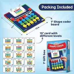 smartivity Shape Coder Puzzle Toy for Kids 6+ Years | 15 Challenge Cards & 5 Columns image 2