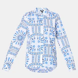 vero moda Women Regular Fit Printed Spread Collar Casual Shirt image 5