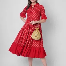 kalaxi Viscose Rayon Stitched Anarkali Gown image 1