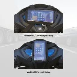 yumin Mobile Holder Pouch Bag for Scooty Activa Jupiter Ola All Scooter 7 Inch Bike Mobile Holder image 2