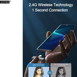 USTINE TriProX5 (Combo with Wireless Lavalier K8 Mic) Selfie Stick with Tripod Stand, Tripod Kit image 4