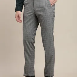 turtle Men Slim Fit Grey Polyester Trousers image 2