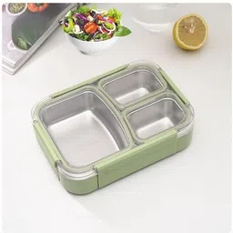 heimora Stainless Steel Leak-Proof Lunch Box 860ml – 3 Compartments 3 Containers Lunch Box-picture-10