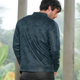campus sutra Men Embossed Biker/Riding Jacket image 3