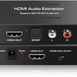 1Goal HDMI Audio Extractor,HDMI Audio Converter to 3.5mmAUX Audio/Optical 5.1 CH/4kUHD Media Streaming Device-image-9