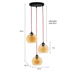 kapoor lampshades Diseno Gold Gold Glass Cluster Hanging Light image 3