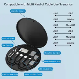 zastify 6-in-1 Multi-Interface Cable Adapter Set with Portable Case Cable Protector image 2