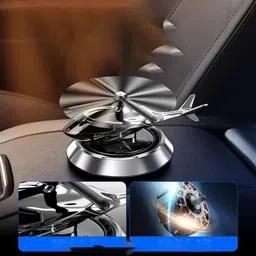 motogear Car Dashboard Helicopter Solar Car Perfume |Diffuser |Dispenser|[Silver] Air Purifier image 3