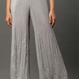 elleven Women Regular Fit Multicolor Polyester Trousers image 1