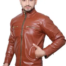 shreyatrend Men Solid Leather Jacket image 3