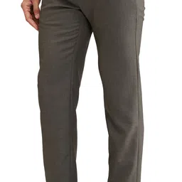 raymond Men Slim Fit Brown Viscose Rayon Trousers image 3