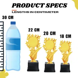 spellbale 10 PC Trophy 06 with Customization Logo for Events, Functions, Award Trophy image 3