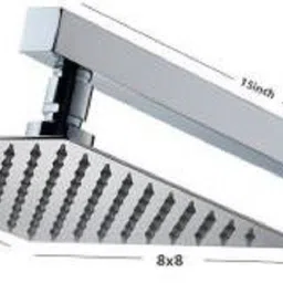 gold bell 8x8 Ultra Slim with 15inch Arm Shower Head_09 Fixed Mount image 2