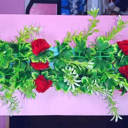 kingstyle impex Artificial Flowers Home Decoration Vine & Creepers Plant Wall Hanging Chain 232C Multicolor Rose Artificial Flower image 2