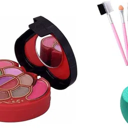 tya gen-ii Fashion makeup Kit for Girls + 5 pcs Makeup Brush + Menow puff (5001)-picture-33