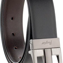 flyer Men Formal, Casual, Evening, Party Black, Brown Artificial Leather Reversible Belt image 1