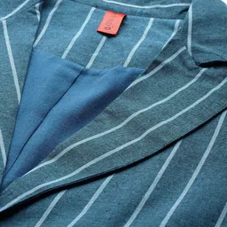 cottinfab Women Striped Single Breasted Formal Blazer image 4