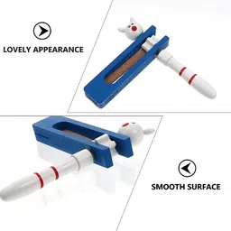 knk infotain Wooden Handmade Baby Rattles Set Eco Friendly Vegetable extracted colour finish Rattle image 2