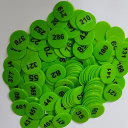 morel EMBOSSED 1 TO 500 NUMERICAL PLASTIC TOKEN COIN(31MM) FOR SHOP BOARD GAMES,SCHOOL image 4