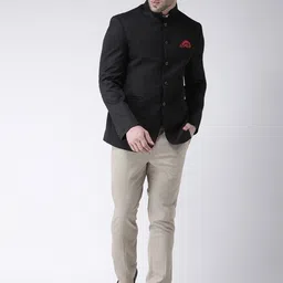 hangup Men Solid Single Breasted Formal Blazer image 2
