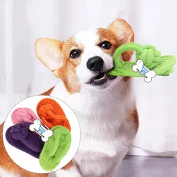 the dds store Pet Chew Toys Slipper Shaped Shoes Natural Cotton Rope-Color May Vary Cotton Chew Toy, Fetch Toy, Soft Toy, Training Aid For Dog & Cat-picture-16