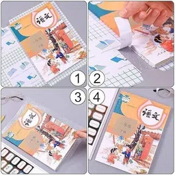 zivini Transparent Paper Book Cover Textbook Protective Case Cover Waterproof Cover Book Cover image 2