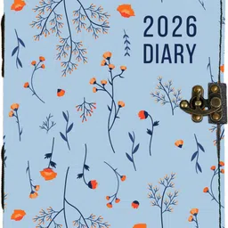 mr kraft New year 2026 designer leather journal with lock 5*7 inches 200 pages N-002 A5 Diary unruled 200 Pages image 2