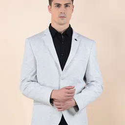 Men Self Design Single Breasted Casual Blazer-image-93