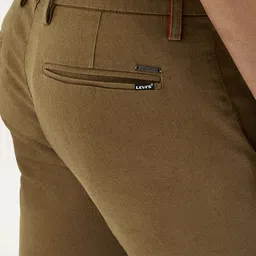 levi's Men Slim Fit Brown Cotton Blend Trousers image 5