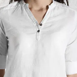 roadster Casual Regular Sleeves Solid Women White Top image 4